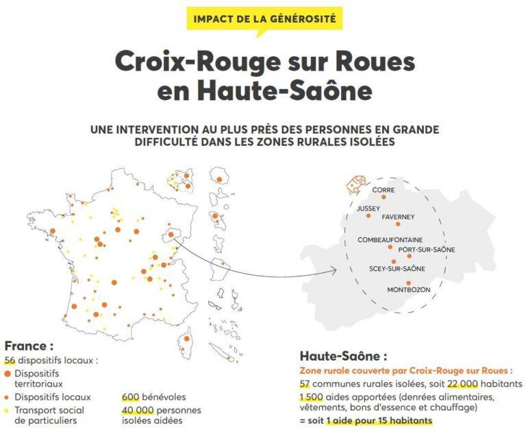 Etude de cas croix rouge dons contre la précarité - carte france